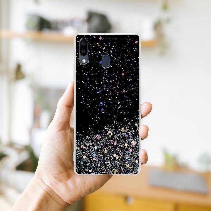 Produktbild Cadorabo TPU Hülle mit Glitzer für Samsung Galaxy M20 (Samsung Galaxy M20)