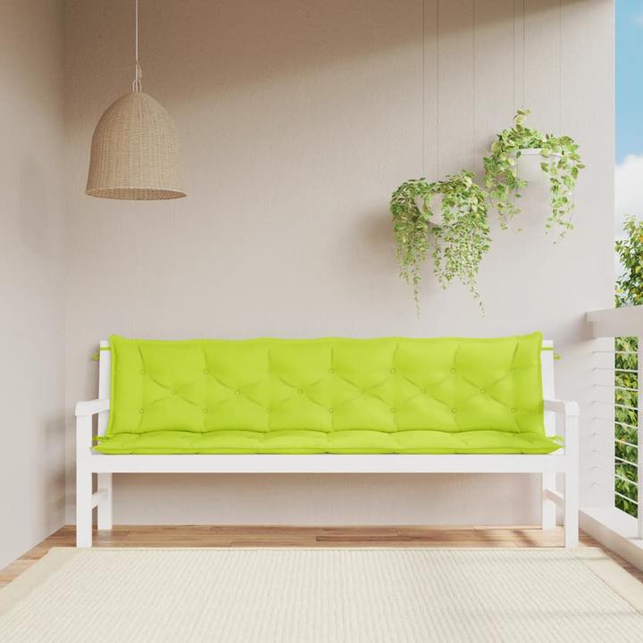 Actual product image VidaXL Garden bench cushions 2 pcs. O x ford fabric (200 x 50 x 7 cm)