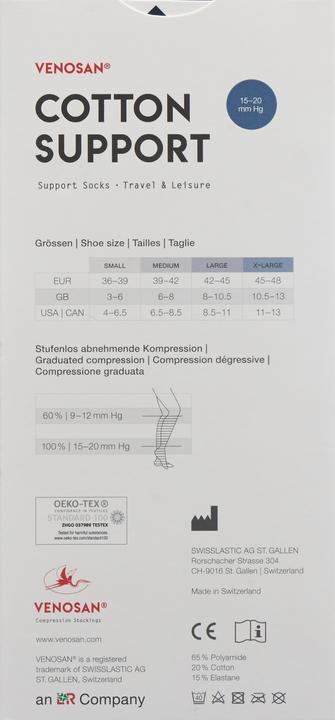 Image du produit Venosan COTTON SUPPORT Socks A-D M anthracite (M)