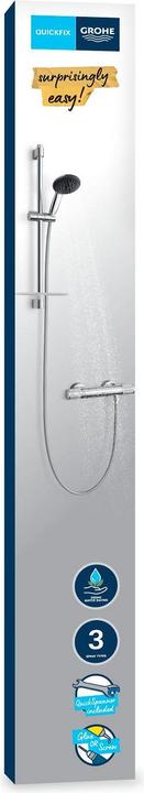 Actual product image Grohe Precision Feel QuickFix Thermostat-Duscharmatur und Vitalio Start 110 Brausestangenset, Länge 600mm