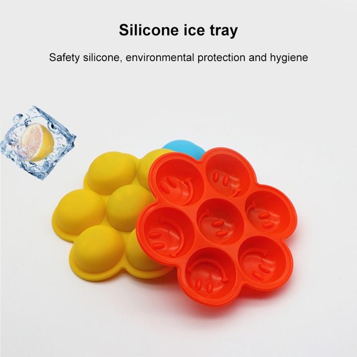 Actual product image König Design Silicone ice cube mould smiley emoji ice cubes ice for whiskey wine bar party new