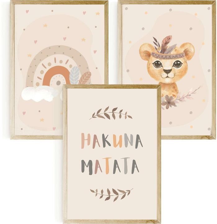 Image du produit Eulentaler Set d'affiches Hakuna Matata 3 pcs. (21 x 29,7 cm)