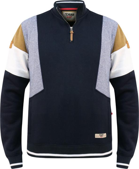 DUKE D555 Kenington Sweatshirt mit halbem Reissverschluss