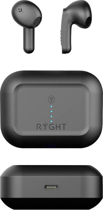 Image du produit Ryght Écouteurs intra-auriculaires MINO Stéréo Bluetooth® Noir Microphone anti-bruit (ANC, Filaire)