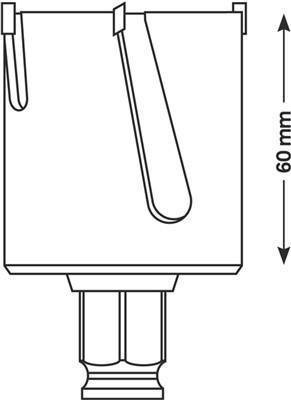 Immagine prodotto Bosch Professional Zubehör Sega a tazza Expert Construction Material, 40 x 60 mm (40 mm)