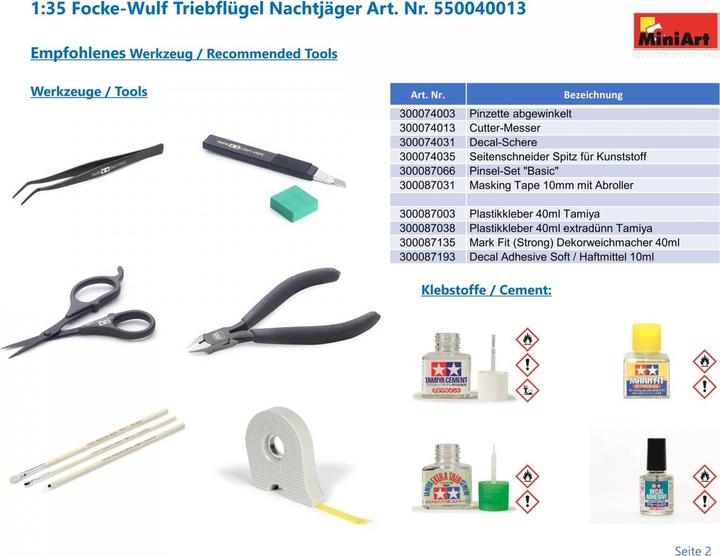 Produktbild Mini art Focke Wulf Triebflugel Nachtjager
