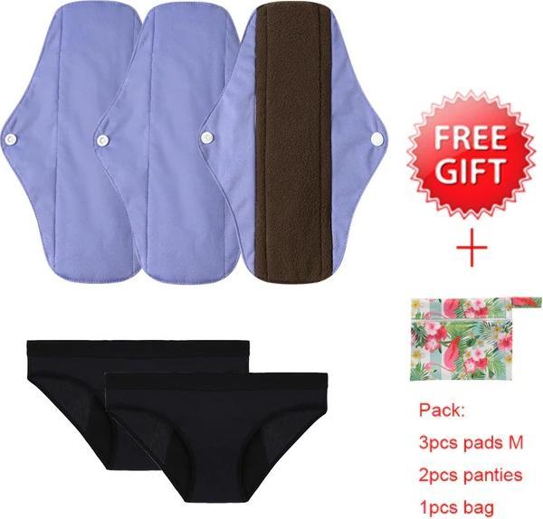 Bonbon Rose Set mit 2 Menstruationshöschen (XXS)