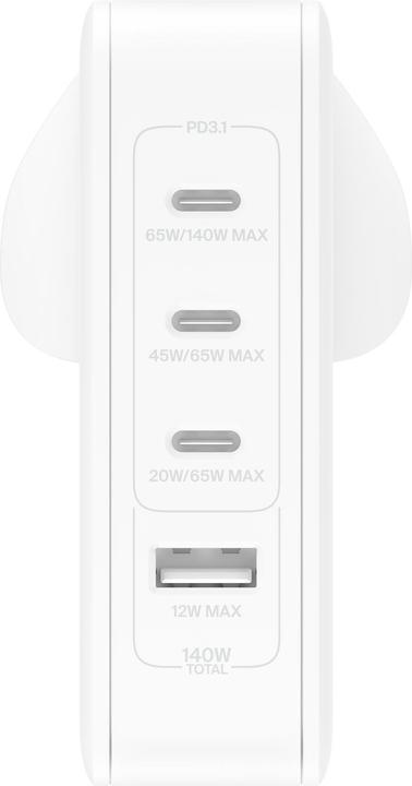 Actual product image Belkin Boost Charge Pro 4-Port GaN Charger (140 W)