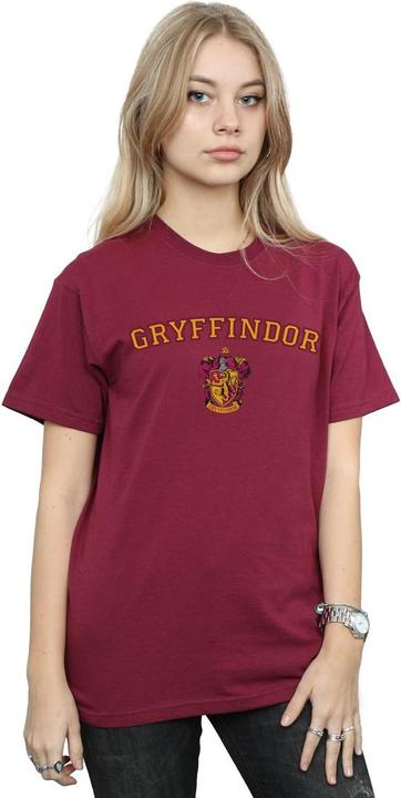 Actual product image Womens/Ladies Gryffindor Crest Cotton Boyfriend T-Shirt (XL)