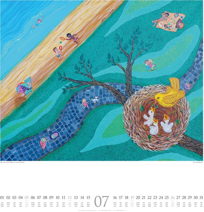 Actual product image Naive Malerei Kalender 2026 (48 x 54 cm, Hardcover, German, English, French)