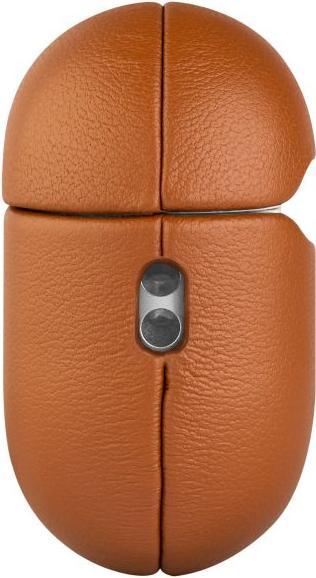 Actual product image Fixed PodsLeather for Apple Airpods 3, brown (Headphone bag)