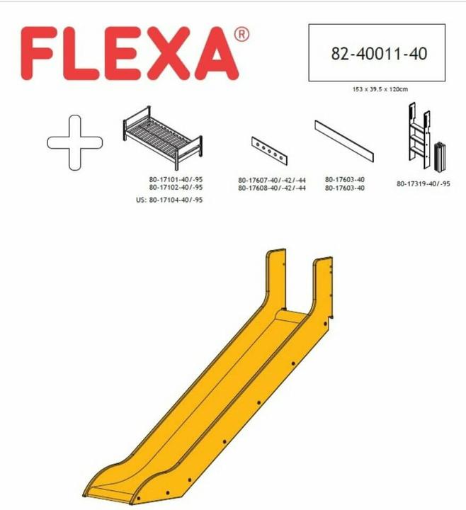 Image du produit Flexa Glissière pour lit mi-hauteur
