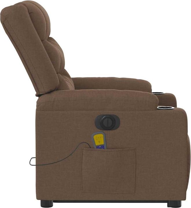 Produktbild VidaXL Massagesessel mit Aufstehhilfe Braun Stoff