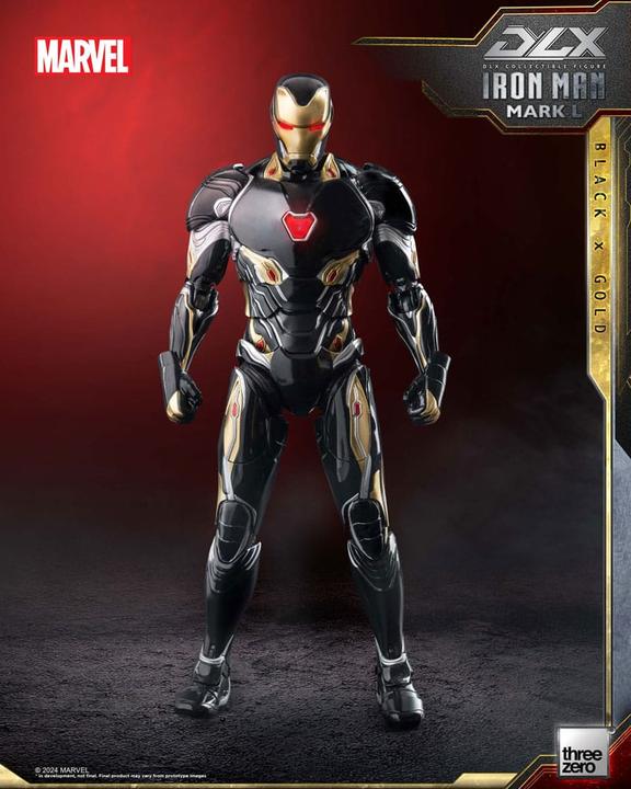 ThreeZero Infinity Saga DLX Actionfigur 1/12 Iron Man Mark 50 (Black X Gold) 17 cm