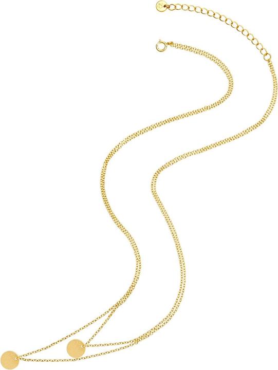 Immagine prodotto Glanzstücke München Cerchio da donna in argento sterling e oro giallo 45,0 cm di lunghezza base + 5,5 cm di estensione (Argento, 45 - 50,5 cm)