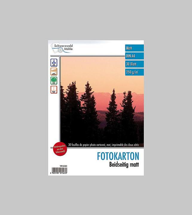 Actual product image Schwarzwald Mühle 30 Bl. Photo cardboard "Matt" double-sided A4 (250 g/m², A4, 30 x)