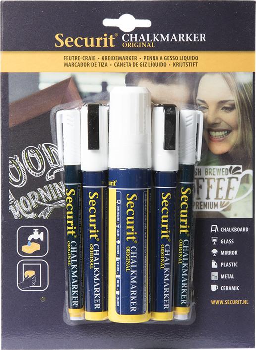 Image du produit Securit Marqueur à craie liquide (Multicolore, 15 mm, 5 x)