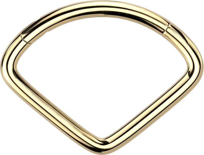Produktbild Star Piercing Micro Segmentring klappbar vergoldet Fächer (ohne Messing, Titan G23)