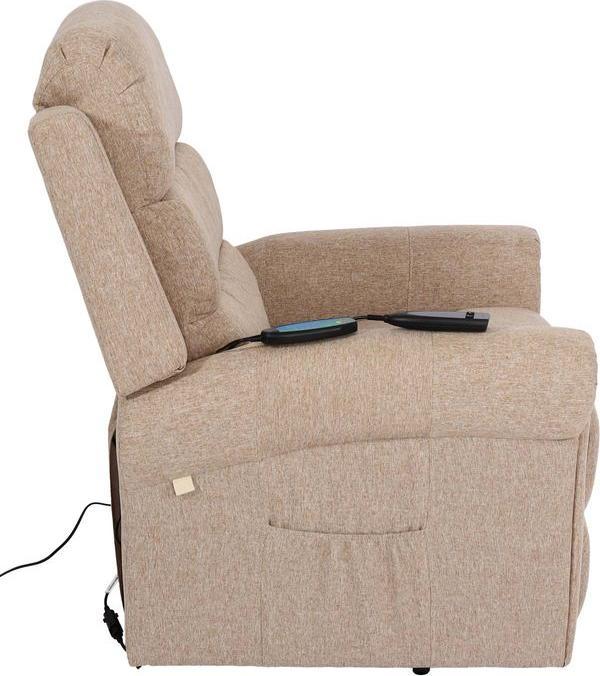Produktbild Mendler Fernsehsessel HWC-K63, Relaxsessel Sessel, Liegefunktion Aufstehhilfe Massage Heizfunktion, Stoff/Te