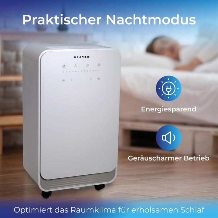 Image du produit KLAMER Déshumidificateur 12L (30 m², 12 l/24h)