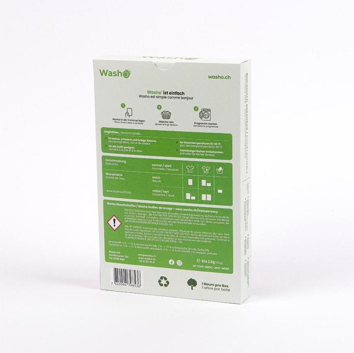 Actual product image Washo Waschstreifen (60 Washing cycles, Sheets)