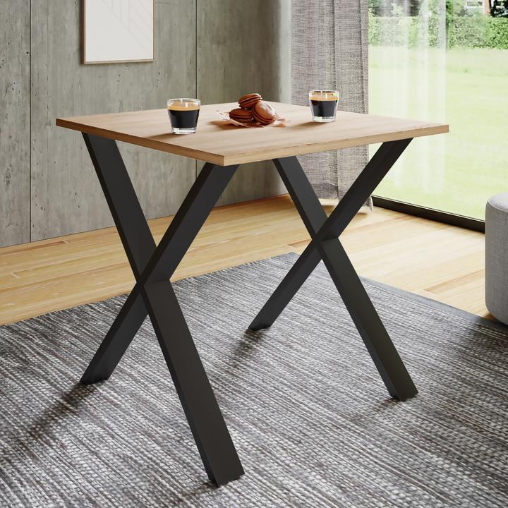 Image du produit VCM Table de salle à manger premium Table de salle à manger en bois "Xona X (80 x 80 x 76 cm)