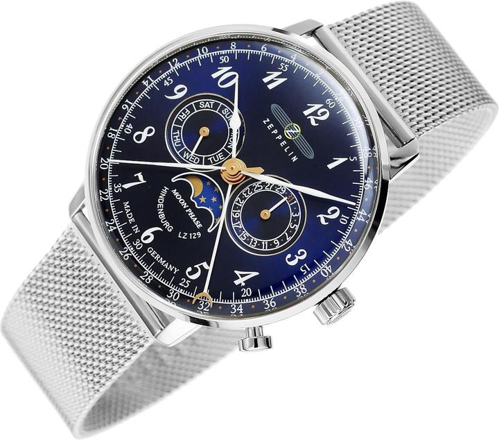 Immagine prodotto Zeppelin LZ129 Hindenburg 7036M-3 Orologio al quarzo blu (259102) (Orologio da polso analogico, 40 mm)