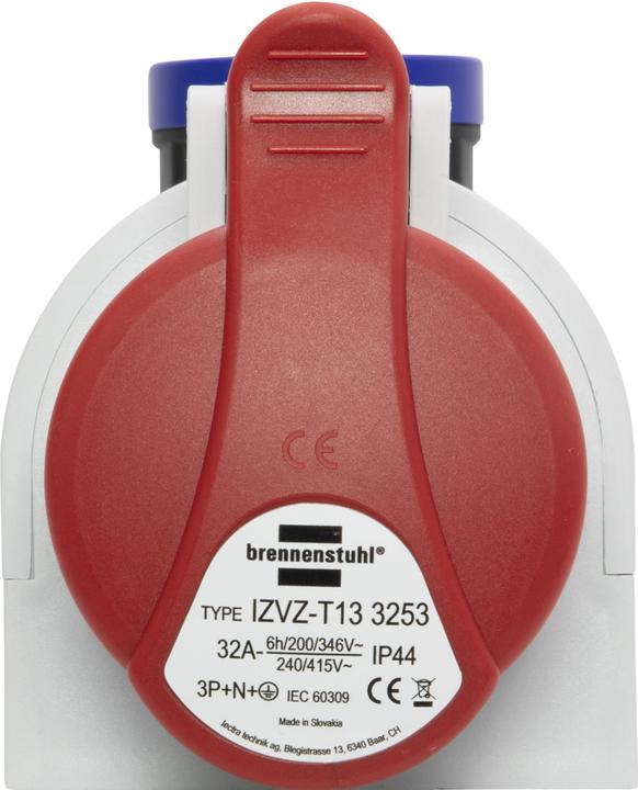Immagine prodotto Brennenstuhl Presa a muro combinata con presa CEE 400V/32A a 5 poli e T13 230V/10A a 3 poli IP44