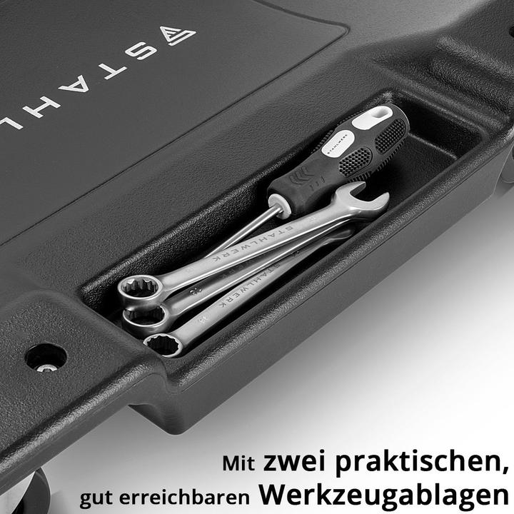 Produktbild Stahlwerk Kfz-Rollbrett XXL RC-40 ST mit 500kg Tragfähigkeit 6 bewegliche Rollen (500 kg)