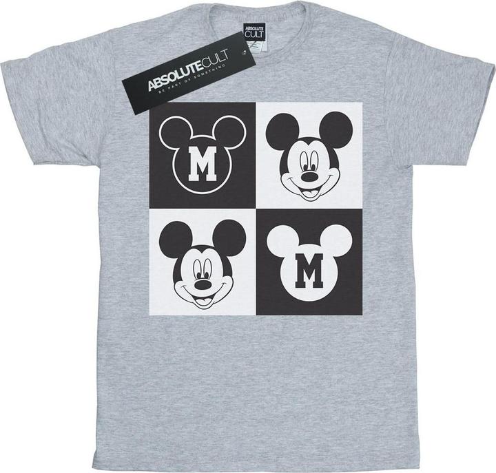 Actual product image Disney Mens Mickey Mouse Smiling Squares T-Shirt (XXL)