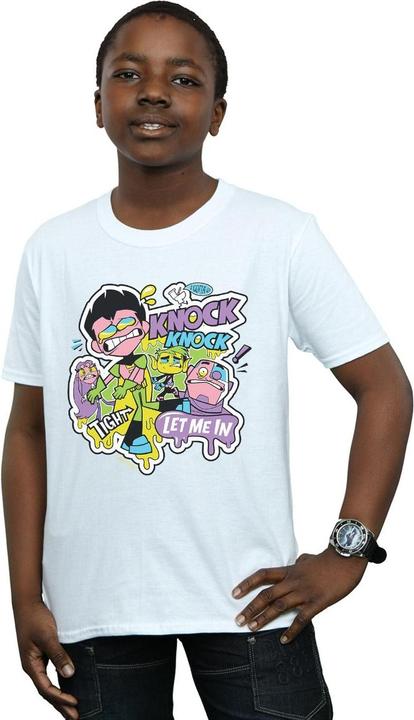 Actual product image Boys Teen Titans Go Knock Knock T-Shirt (140, 146)