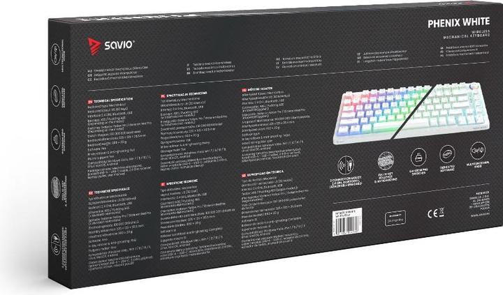 Produktbild Savio Phenix White Gat Yellow (Eng. Int., Kabelgebunden, Kabellos)