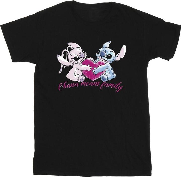 Immagine prodotto Disney Lilo And Stitch Ohana Heart With Angel Maglietta Ragazze (116)