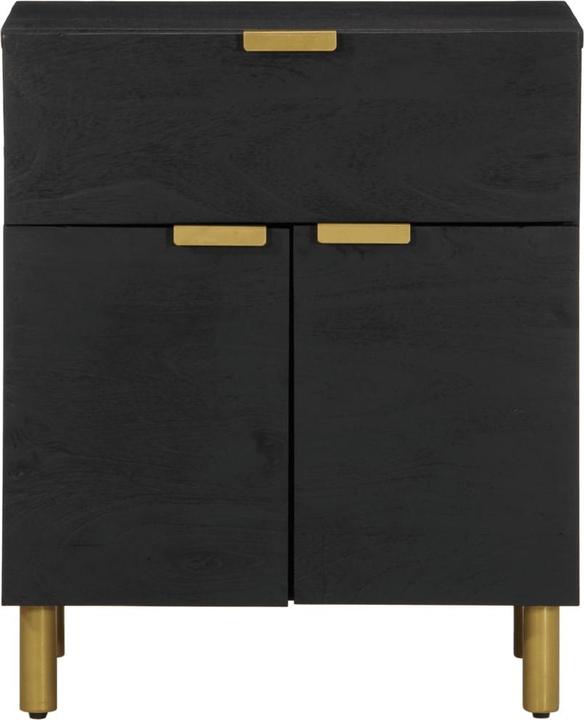 Produktbild VidaXL Nachttisch Nachtschrank Nachtkommode Nachtkonsole Schwarz Holzwerkstoff (50 x 33 x 60 cm)
