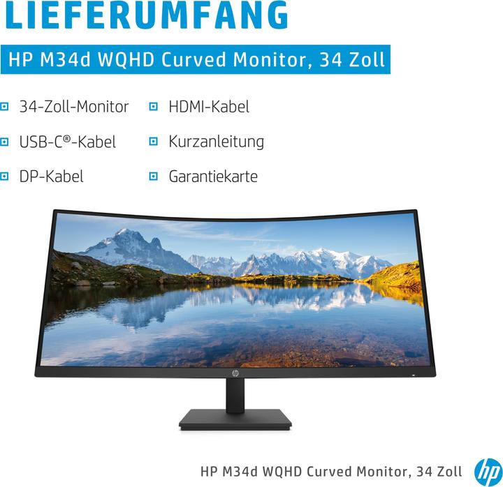 Image du produit HP M34d (3440 x 1440 pixels, 34")