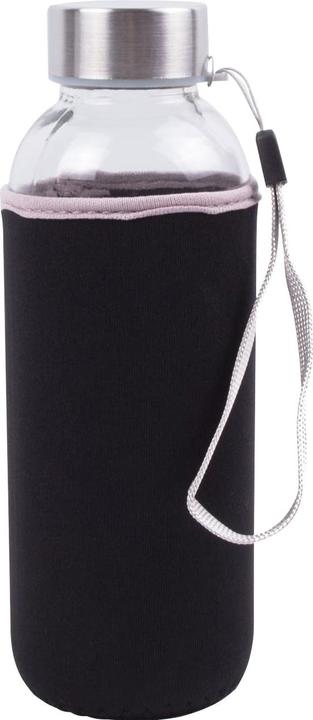 Benson Home Glas-Trinkflasche mit Neopren--Hülle, 420 ml (0.42 l)