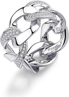 Rosato Distinctive silver ring with zircons Eva RZEV38 - Circuit: 56 mm (56)