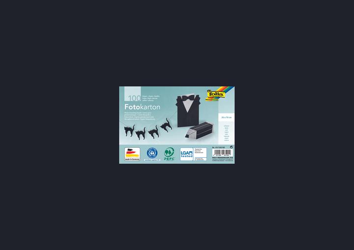 Actual product image Folia Photo cardboard, 50x70cm, 100 sheets, black (270 g/m², 100 x)