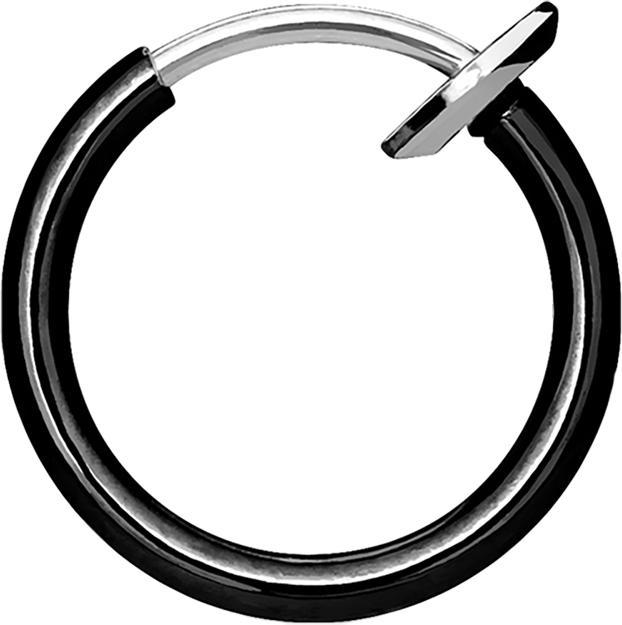 Star Piercing Fake Nasenring schwarz mit Titanium Beschichtung (ohne Messing, Chirurgenstahl 316L)