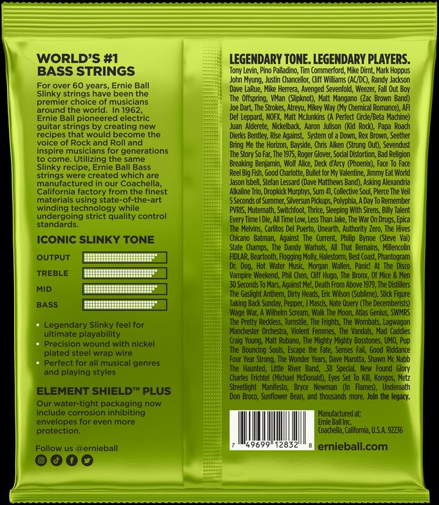Nutritional values and ingredients Ernie Ball Regular Slinky (4 x, Electric bass, 0.11")