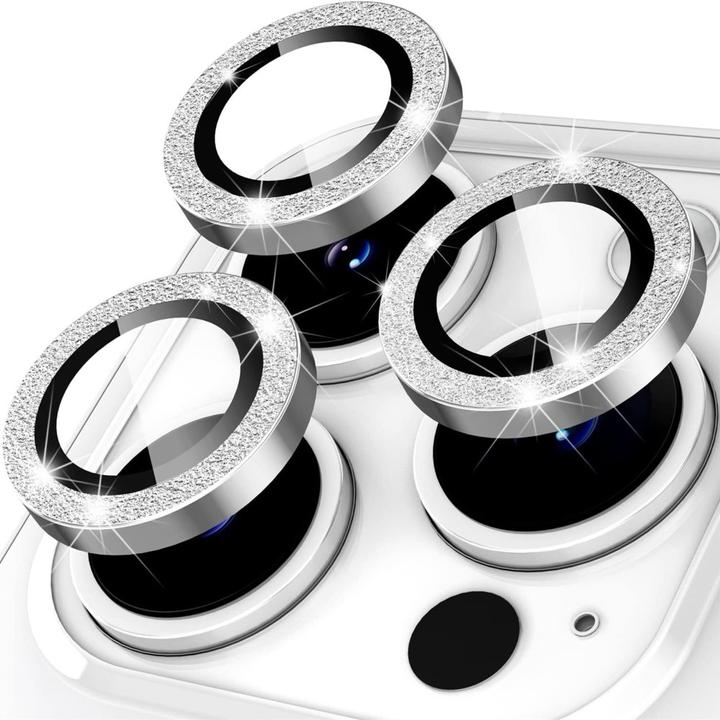 Immagine prodotto Ueli Express Lente protettiva in vetro blindato della fotocamera con brillantini (1 Pezzo/i, Apple iPhone 16 Pro Max, Apple iPhone 16 Pro)