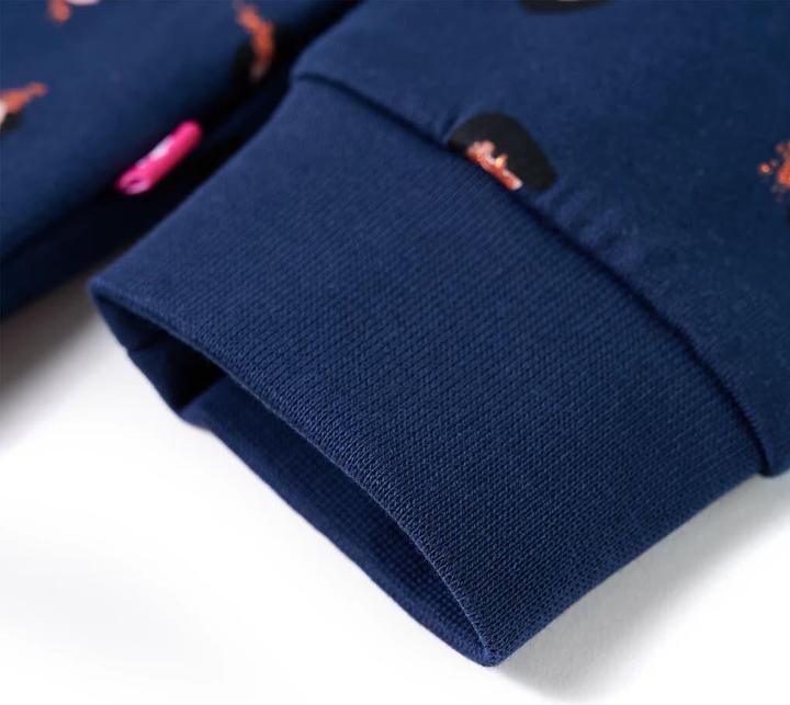 Actual product image VidaXL Children's hooded jumper navy blue 92,Material: 95 (92)