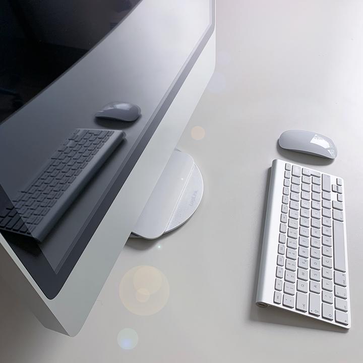 Produktbild LogiLink Drehbarer Monitorständer, Aluminium Tragkraft: 5 kg, 360 Grad Rotation für richtigen Blick