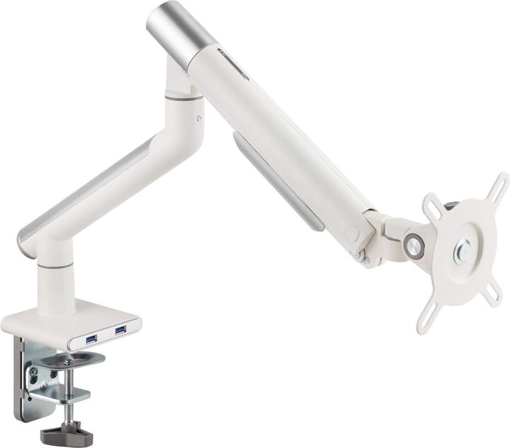 Produktbild Alterzone Arm One USB monitorarm i aluminium med 2 x 3.0 USB-porte, hvid (Tisch, 32")