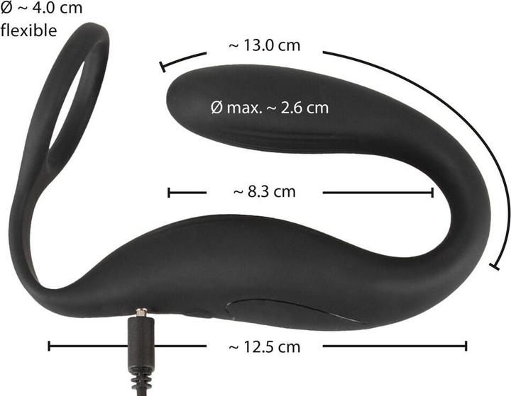 Productafbeelding Black Velvets Cockring met RC buttplug (2.60 cm)