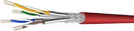 Immagine prodotto Draka Cavo patch industriale UC900 SS27 PUR, Cat. 7, S/FTP (PiMF), rosso, anello da 100 m (CAT6, 100 m)