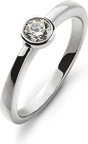 Produktbild Natsumi Schmuck Diamantring Weissgold 18K/750 0.10 ct H si (58, 750/18 K Gold)