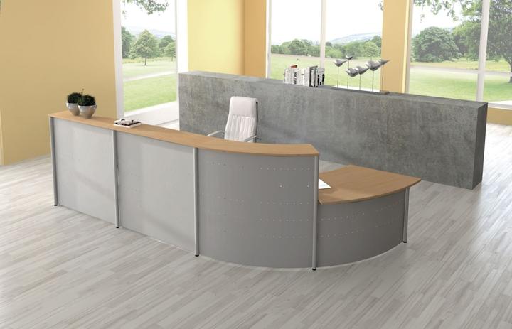 Actual product image Kerkmann Genua add-on counter beech, silver 116.0 x 70.0 x 115.0 cm