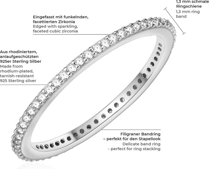 Immagine prodotto Glanzstücke München Donna Argento Zirconia argento - 6094 (61, 925 Argento)