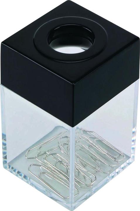 Produktbild Q-Connect Magnetischer Behälter für Büroklammern, klein, transparent schwarz (10 x)
